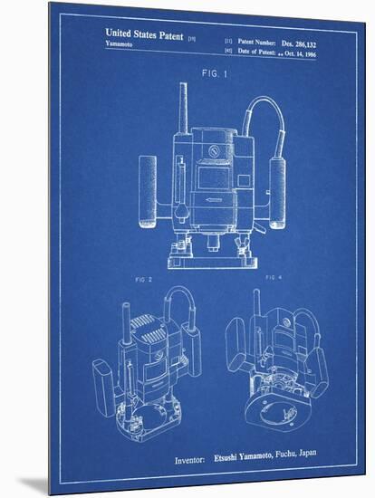 PP1025-Blueprint Ryobi Portable Router Patent Poster-Cole Borders-Mounted Premium Giclee Print