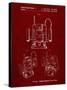 PP1025-Burgundy Ryobi Portable Router Patent Poster-Cole Borders-Stretched Canvas