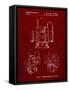 PP1025-Burgundy Ryobi Portable Router Patent Poster-Cole Borders-Framed Stretched Canvas