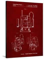 PP1025-Burgundy Ryobi Portable Router Patent Poster-Cole Borders-Stretched Canvas