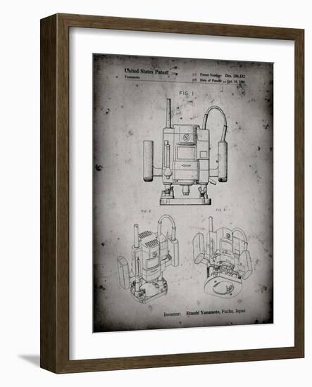 PP1025-Faded Grey Ryobi Portable Router Patent Poster-Cole Borders-Framed Giclee Print