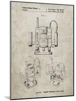 PP1025-Sandstone Ryobi Portable Router Patent Poster-Cole Borders-Mounted Giclee Print