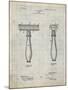 PP1026-Antique Grid Parchment Safety Razor Patent Poster-Cole Borders-Mounted Giclee Print