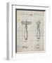 PP1026-Antique Grid Parchment Safety Razor Patent Poster-Cole Borders-Framed Giclee Print