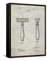 PP1026-Antique Grid Parchment Safety Razor Patent Poster-Cole Borders-Framed Stretched Canvas