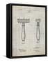 PP1026-Antique Grid Parchment Safety Razor Patent Poster-Cole Borders-Framed Stretched Canvas