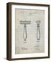 PP1026-Antique Grid Parchment Safety Razor Patent Poster-Cole Borders-Framed Giclee Print