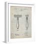 PP1026-Antique Grid Parchment Safety Razor Patent Poster-Cole Borders-Framed Giclee Print