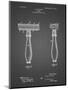 PP1026-Black Grid Safety Razor Patent Poster-Cole Borders-Mounted Premium Giclee Print