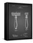 PP1026-Black Grid Safety Razor Patent Poster-Cole Borders-Framed Stretched Canvas
