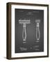 PP1026-Black Grid Safety Razor Patent Poster-Cole Borders-Framed Giclee Print