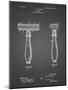 PP1026-Black Grid Safety Razor Patent Poster-Cole Borders-Mounted Giclee Print