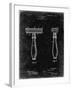 PP1026-Black Grunge Safety Razor Patent Poster-Cole Borders-Framed Giclee Print