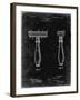 PP1026-Black Grunge Safety Razor Patent Poster-Cole Borders-Framed Giclee Print