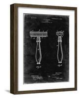 PP1026-Black Grunge Safety Razor Patent Poster-Cole Borders-Framed Giclee Print