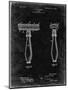 PP1026-Black Grunge Safety Razor Patent Poster-Cole Borders-Mounted Premium Giclee Print