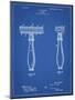 PP1026-Blueprint Safety Razor Patent Poster-Cole Borders-Mounted Giclee Print