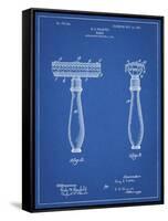 PP1026-Blueprint Safety Razor Patent Poster-Cole Borders-Framed Stretched Canvas