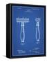 PP1026-Blueprint Safety Razor Patent Poster-Cole Borders-Framed Stretched Canvas