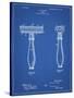 PP1026-Blueprint Safety Razor Patent Poster-Cole Borders-Stretched Canvas