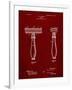 PP1026-Burgundy Safety Razor Patent Poster-Cole Borders-Framed Giclee Print