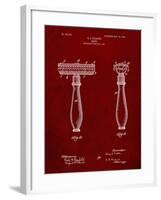 PP1026-Burgundy Safety Razor Patent Poster-Cole Borders-Framed Giclee Print