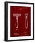 PP1026-Burgundy Safety Razor Patent Poster-Cole Borders-Framed Giclee Print