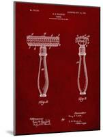 PP1026-Burgundy Safety Razor Patent Poster-Cole Borders-Mounted Giclee Print