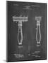 PP1026-Chalkboard Safety Razor Patent Poster-Cole Borders-Mounted Premium Giclee Print