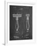 PP1026-Chalkboard Safety Razor Patent Poster-Cole Borders-Framed Giclee Print