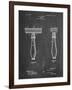 PP1026-Chalkboard Safety Razor Patent Poster-Cole Borders-Framed Giclee Print