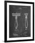 PP1026-Chalkboard Safety Razor Patent Poster-Cole Borders-Framed Giclee Print