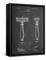 PP1026-Chalkboard Safety Razor Patent Poster-Cole Borders-Framed Stretched Canvas