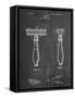 PP1026-Chalkboard Safety Razor Patent Poster-Cole Borders-Framed Stretched Canvas