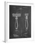 PP1026-Chalkboard Safety Razor Patent Poster-Cole Borders-Framed Giclee Print