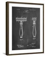 PP1026-Chalkboard Safety Razor Patent Poster-Cole Borders-Framed Giclee Print