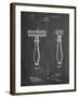 PP1026-Chalkboard Safety Razor Patent Poster-Cole Borders-Framed Giclee Print