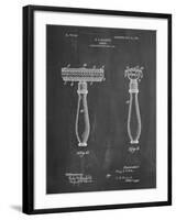 PP1026-Chalkboard Safety Razor Patent Poster-Cole Borders-Framed Giclee Print