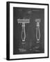 PP1026-Chalkboard Safety Razor Patent Poster-Cole Borders-Framed Giclee Print