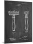 PP1026-Chalkboard Safety Razor Patent Poster-Cole Borders-Mounted Giclee Print