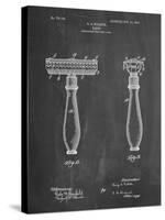 PP1026-Chalkboard Safety Razor Patent Poster-Cole Borders-Stretched Canvas