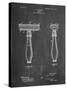 PP1026-Chalkboard Safety Razor Patent Poster-Cole Borders-Stretched Canvas