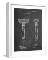 PP1026-Chalkboard Safety Razor Patent Poster-Cole Borders-Framed Giclee Print