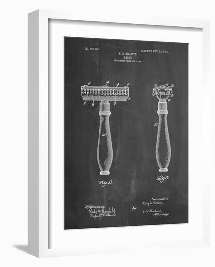 PP1026-Chalkboard Safety Razor Patent Poster-Cole Borders-Framed Giclee Print