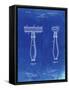 PP1026-Faded Blueprint Safety Razor Patent Poster-Cole Borders-Framed Stretched Canvas