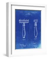 PP1026-Faded Blueprint Safety Razor Patent Poster-Cole Borders-Framed Giclee Print