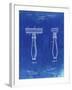 PP1026-Faded Blueprint Safety Razor Patent Poster-Cole Borders-Framed Giclee Print