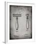 PP1026-Faded Grey Safety Razor Patent Poster-Cole Borders-Framed Giclee Print