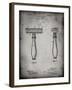 PP1026-Faded Grey Safety Razor Patent Poster-Cole Borders-Framed Giclee Print