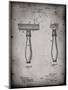 PP1026-Faded Grey Safety Razor Patent Poster-Cole Borders-Mounted Premium Giclee Print